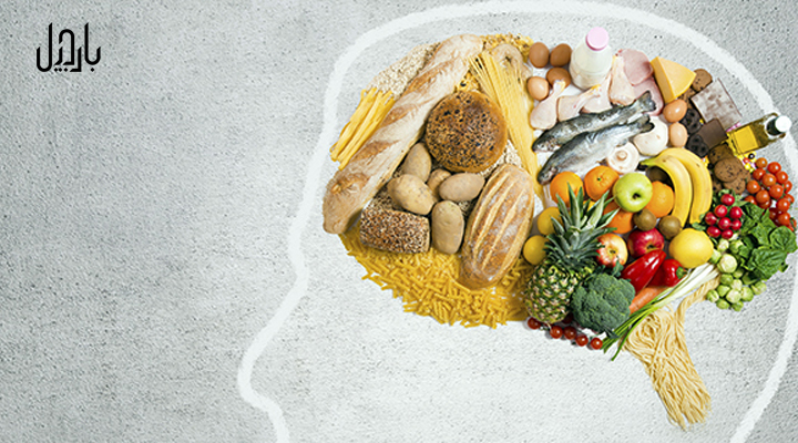 عکسی گچی از مغز انسان با غذاهای مفید برای حافظه