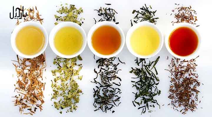 عکس چند فنجان از انواع چای