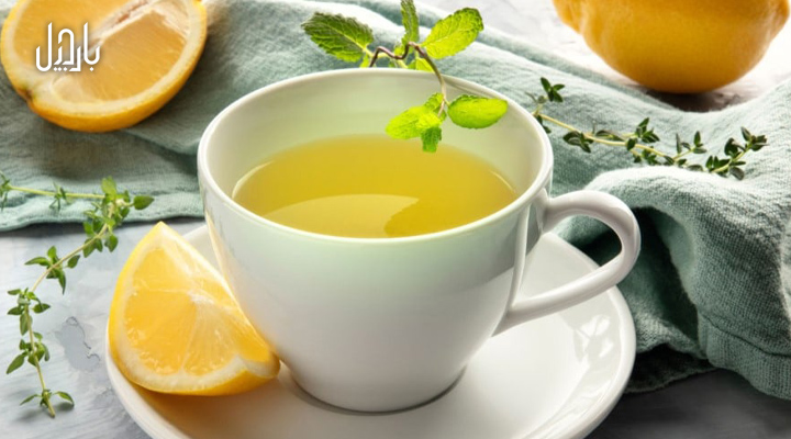 یک فنجان چای سبز و لیمو
