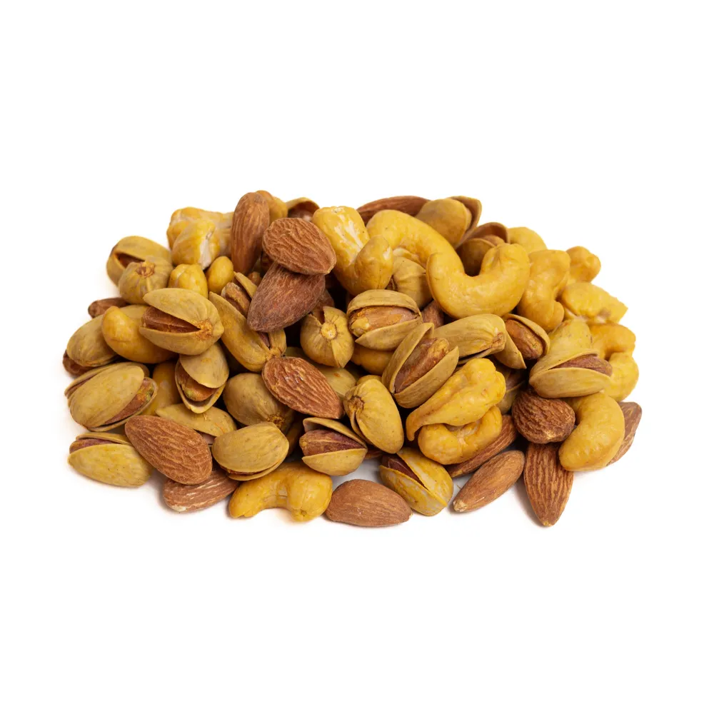 مخلوط آجیل سه مغز برشته زعفرانی ممتاز