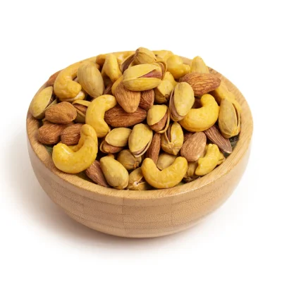 مخلوط آجیل سه مغز برشته زعفرانی ممتاز تصویر دوم